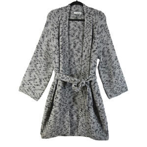 NEW, Vince Marled Wool Blend Belted Coat in Gray Size S #S7421